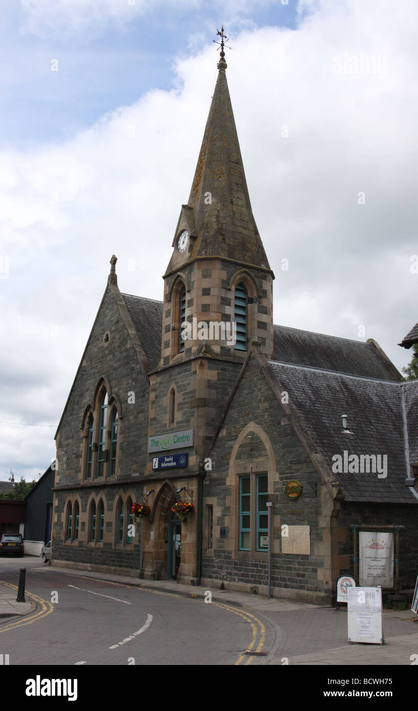 Aberfeldy Tourist Office in former church Scotland  July 2009 Stock Photo