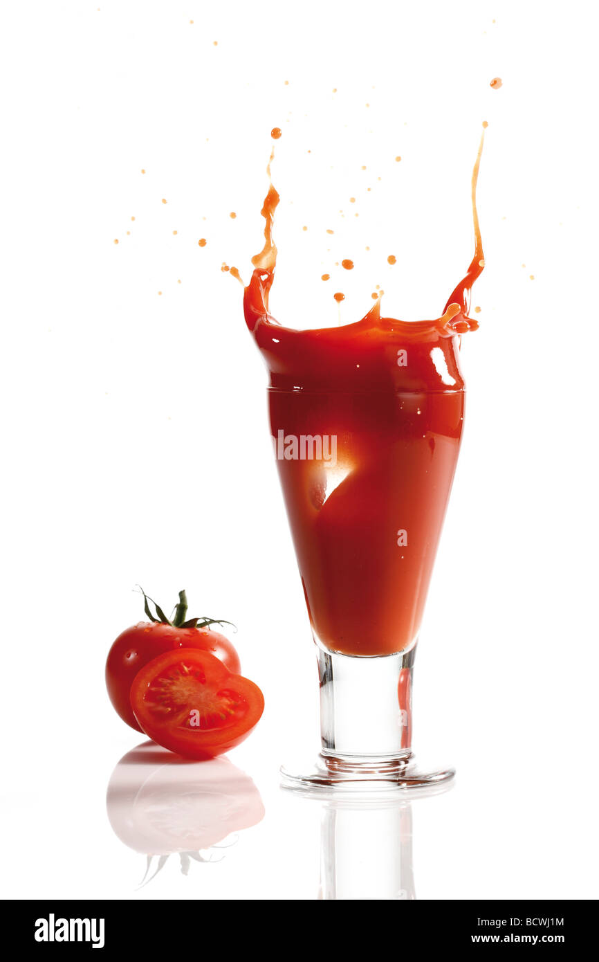 Tomato juice, splash Stock Photo Alamy