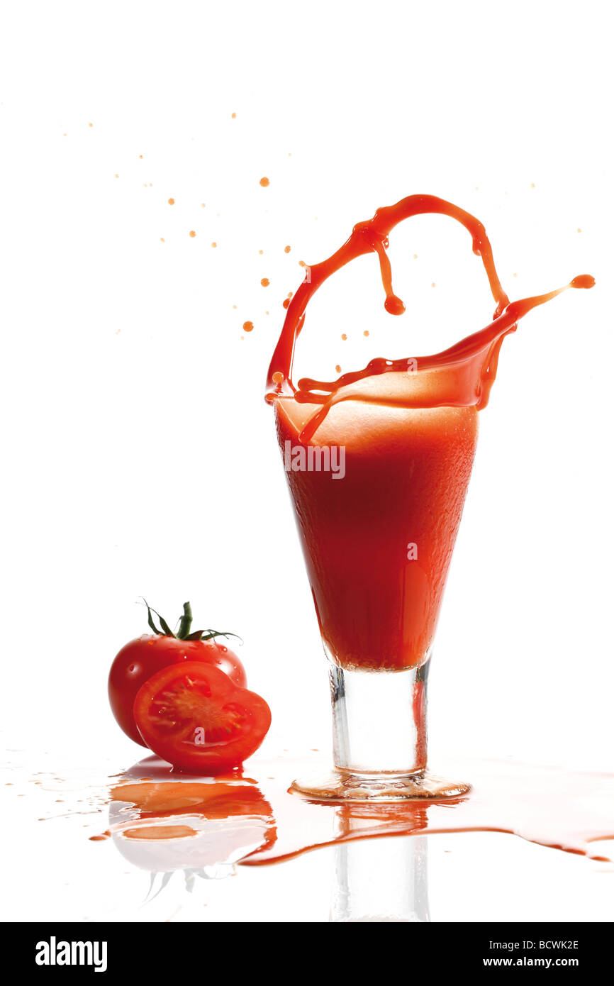 Tomato juice, splash Stock Photo Alamy