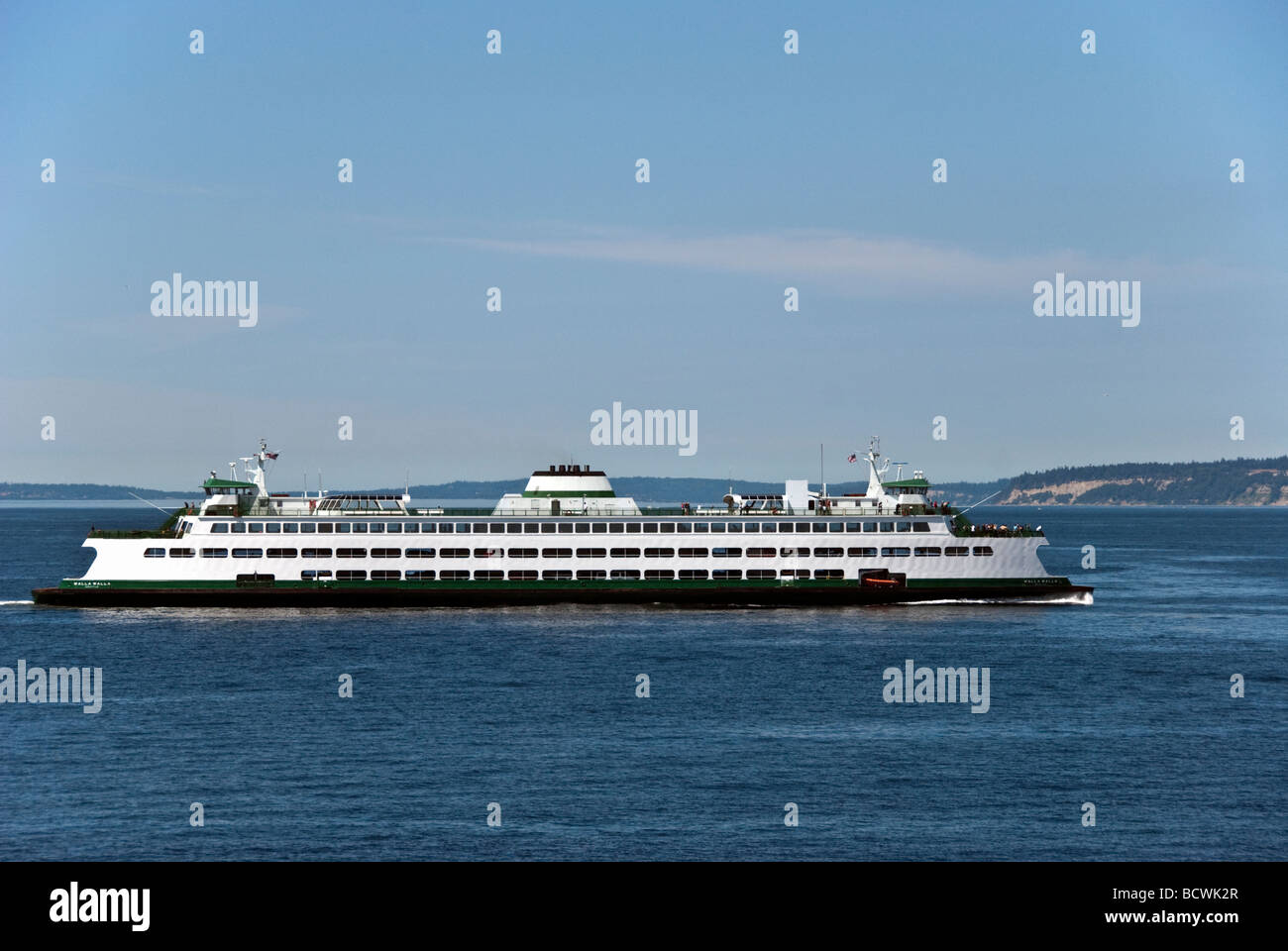 Washington State ferry Walla Walla crossing Puget Sound towards Edmonds
