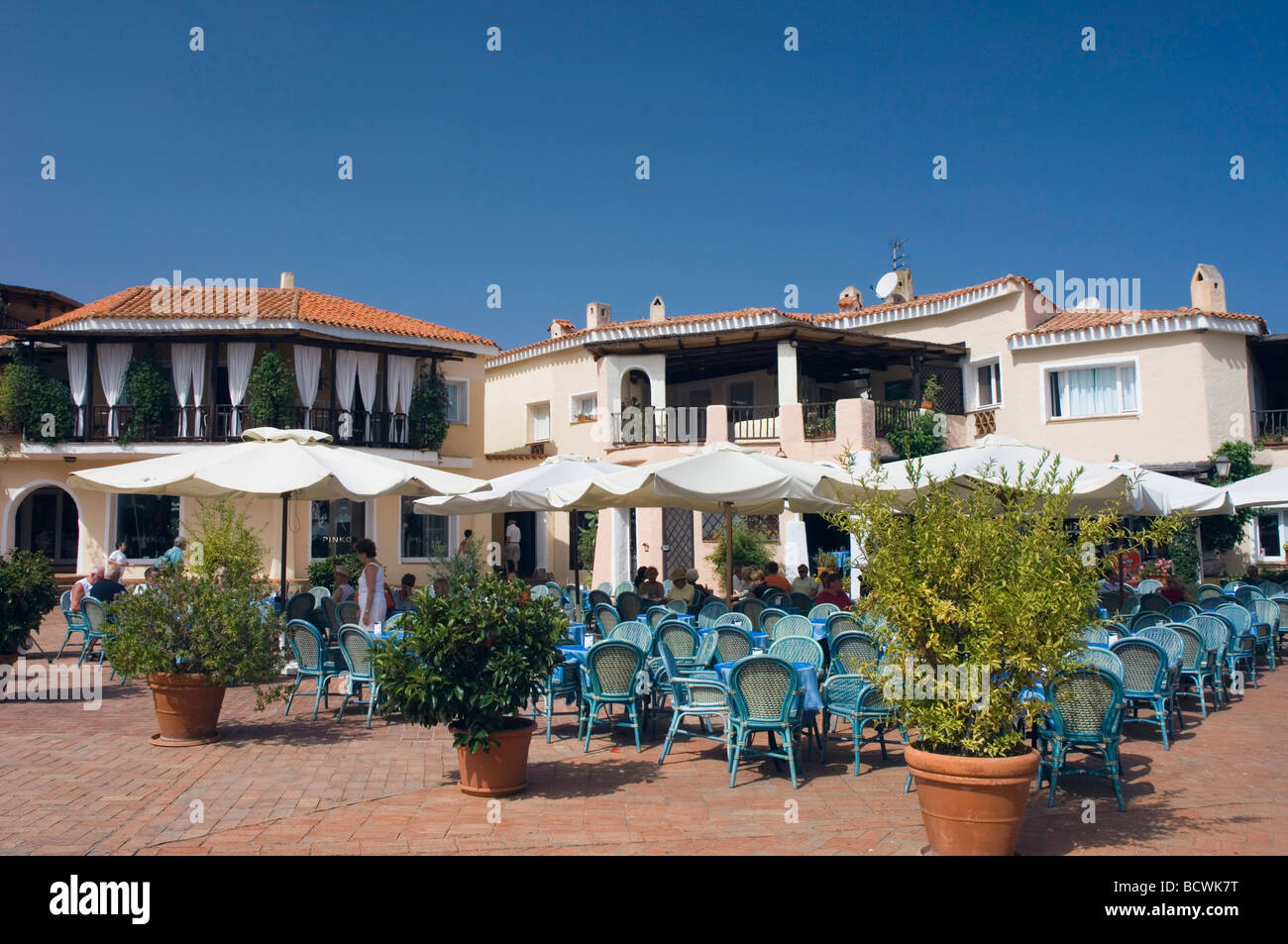 Restaurant, Porto Cervo, Costa Smeralda, Sardinia, Italy, Europe Stock Photo