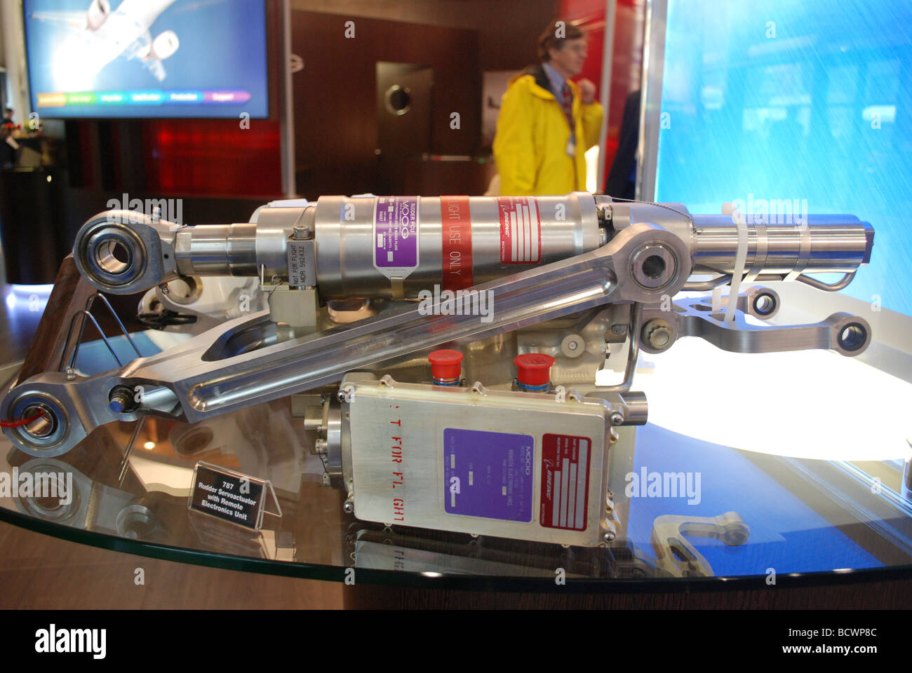 787 Rudder Sercoactuator with remote electronics unit Stock Photo - Alamy