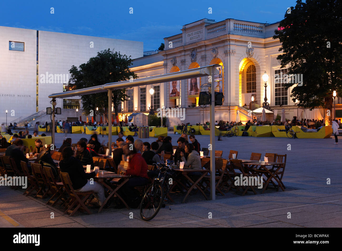 Museumsquartier district, Kunsthalle Wien and the Leopold Museum, Vienna, Austria, Europe Stock Photo