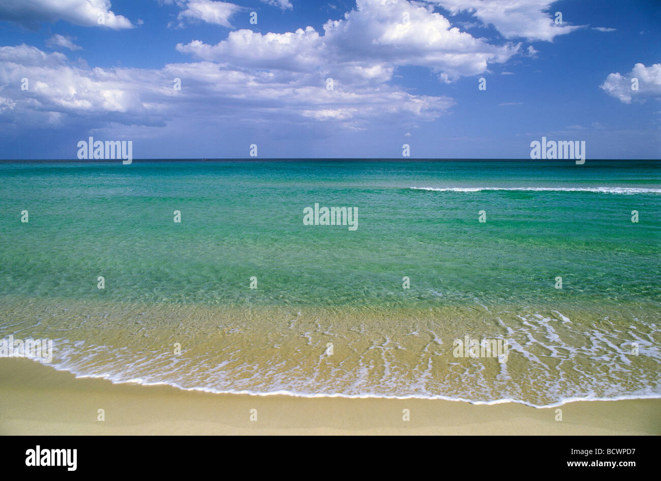 Sandy beach, clear sea, Costa Rei, Sardinia, Italy, Europe Stock Photo