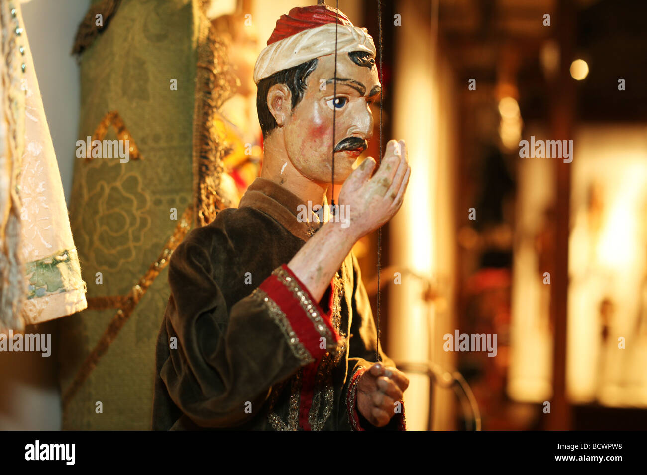 A puppet inside the museum Prague Czech Republic