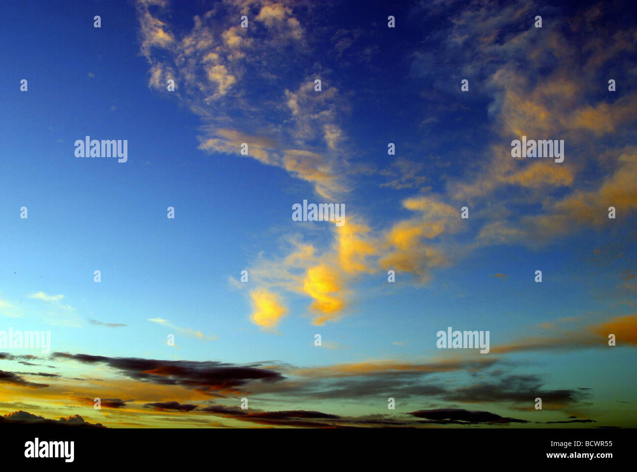 Cloudy blue sky Stock Photo - Alamy