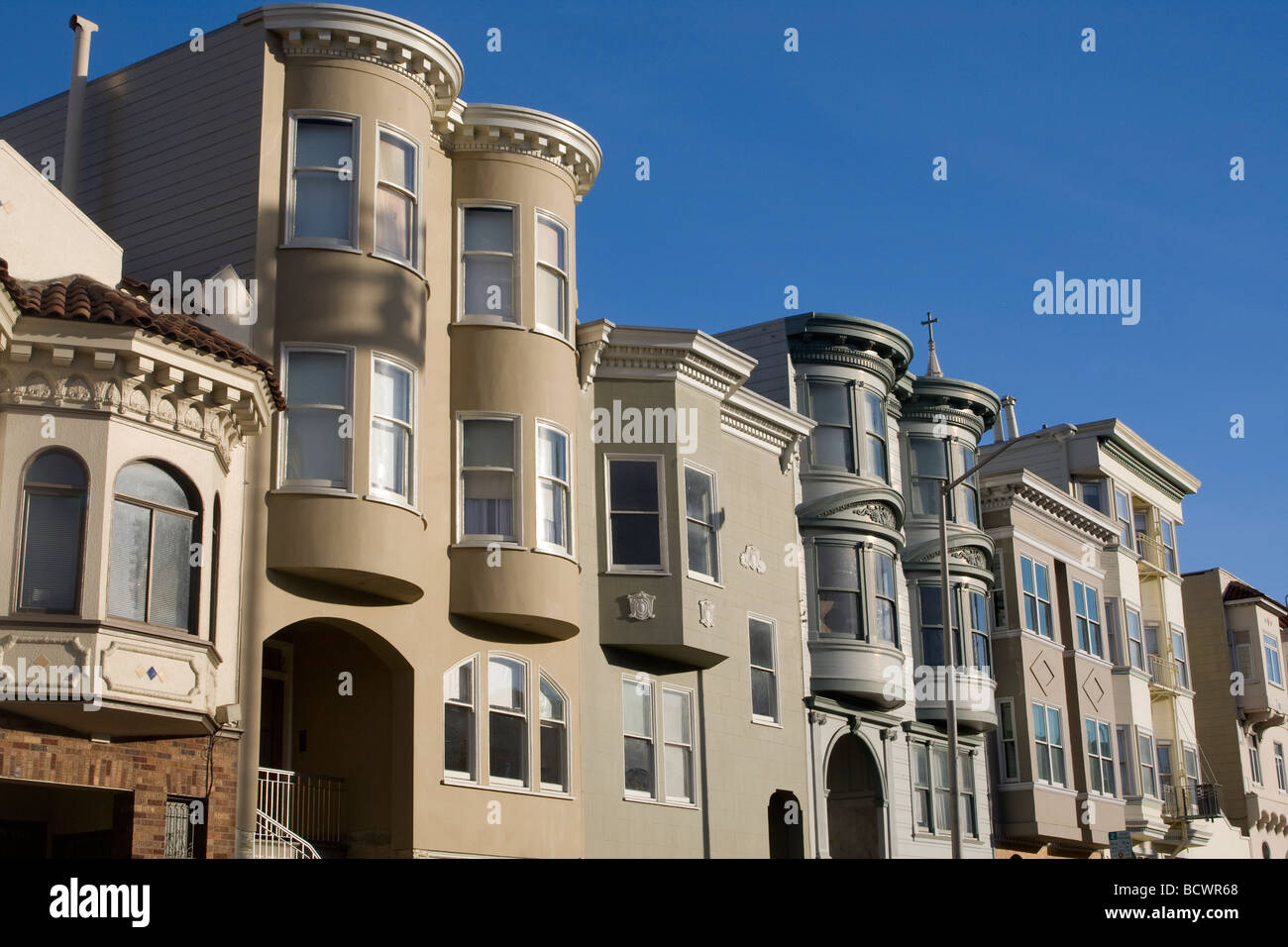 San Francisco Apartment Buildings Stock Photo