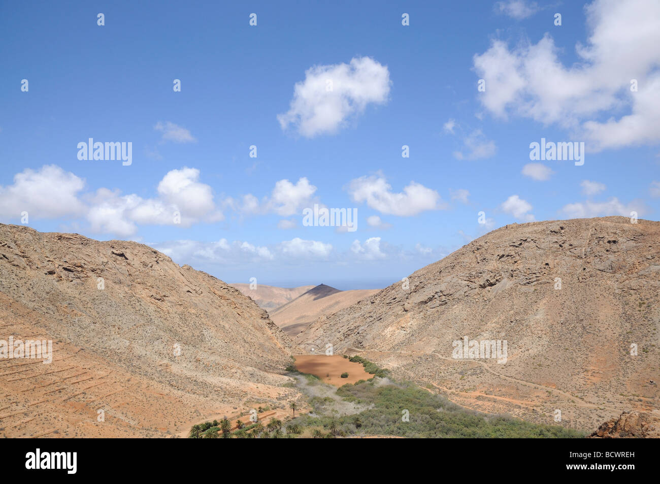 Landscape on Canary Island Fuerteventura, Spain Stock Photo