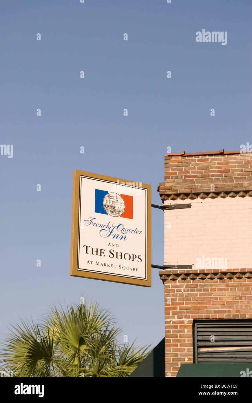 French Quarter Inn on Market Street Charleston SC USA Stock Photo Alamy
