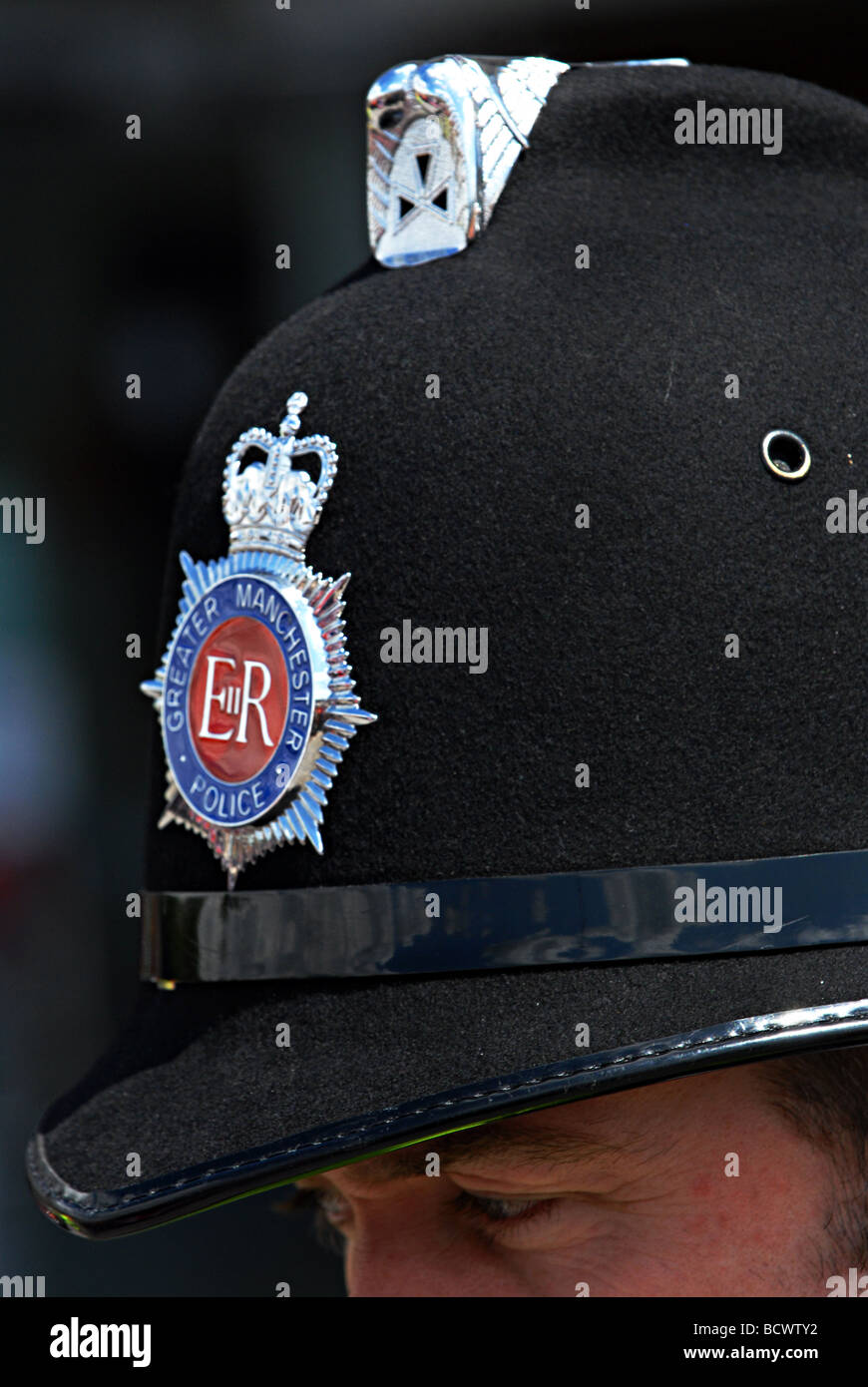 Policeman's Helmet Stock Photo