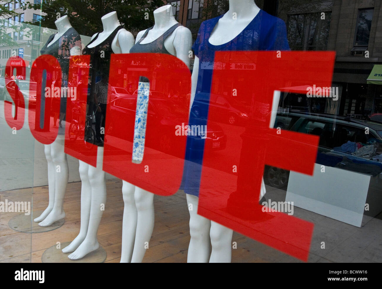 Sales on boulevard saint laurent Montreal canada Stock Photo Alamy