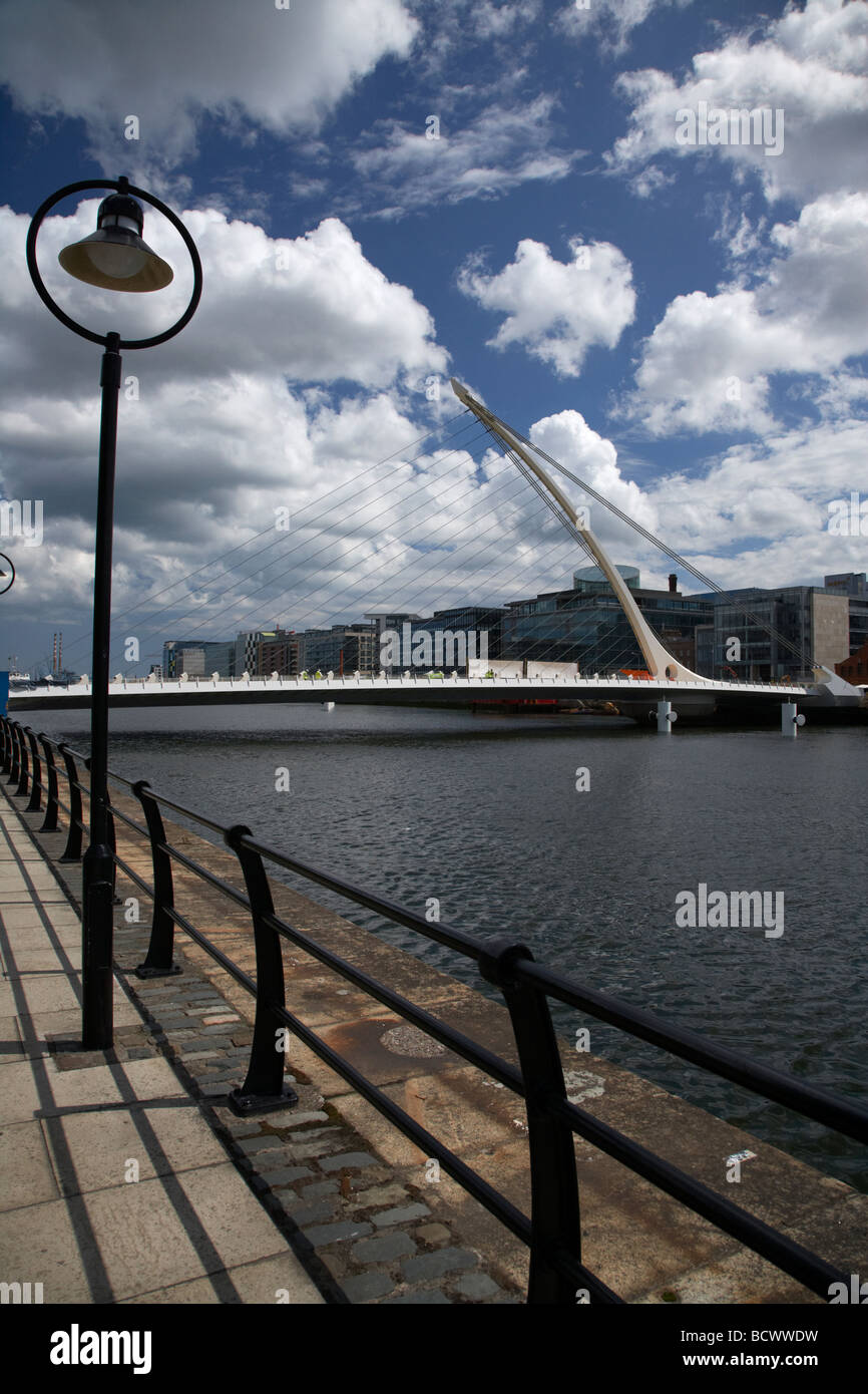dublin docklands river liffey and new samuel beckett bridge dublin city ...