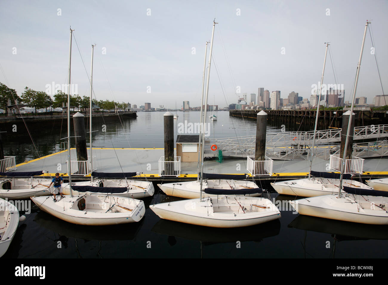 Piers Park Sailing club, Boston Stock Photo Alamy