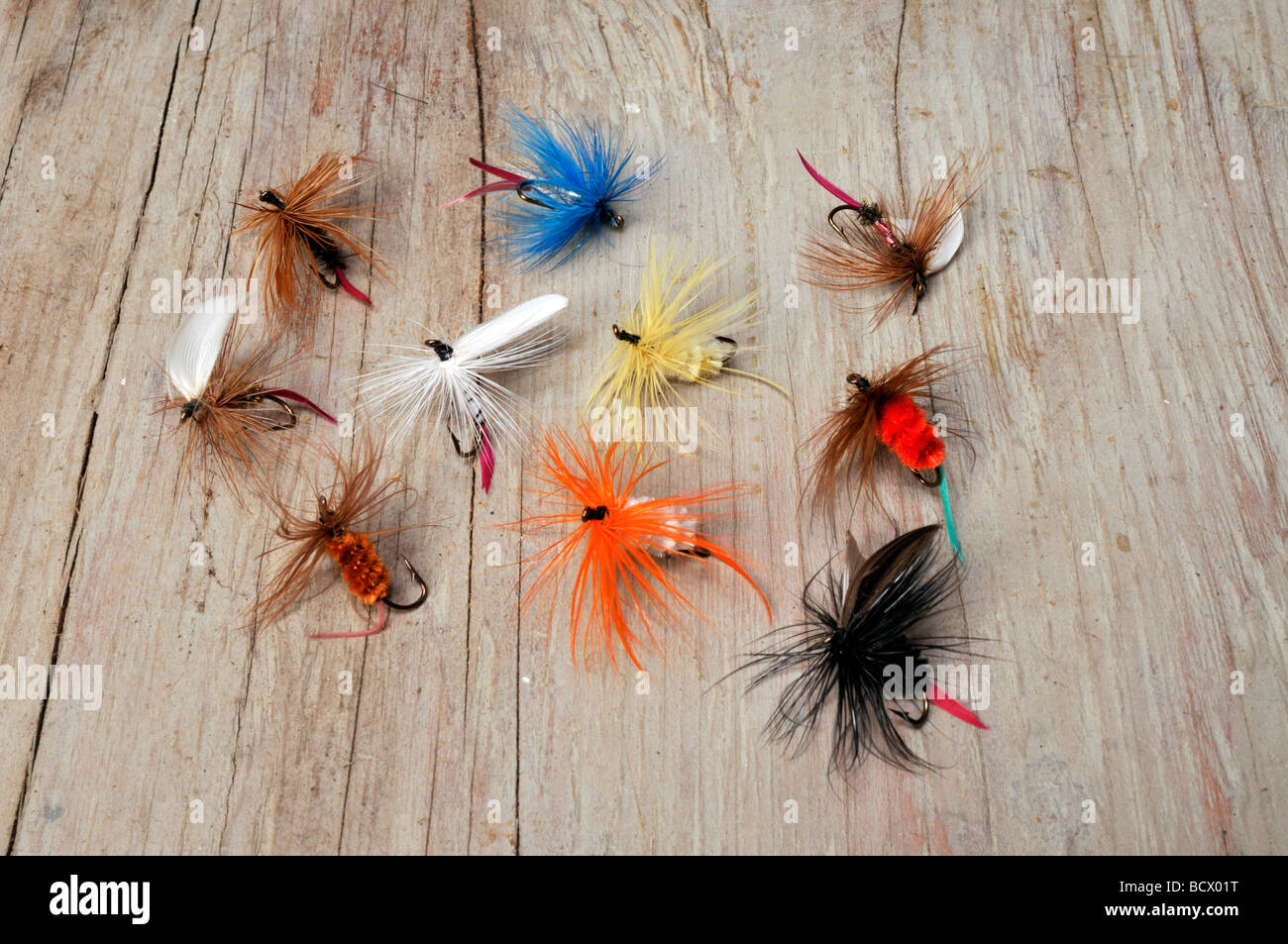 Fishing flies on hooks hi-res stock photography and images - Alamy