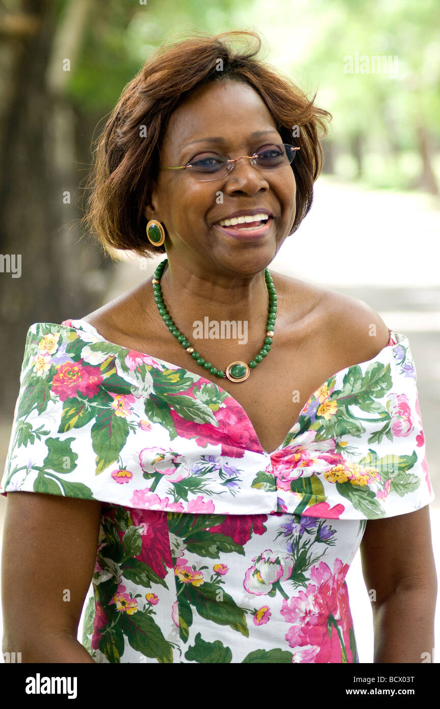 Mrs Lorna Golding the First Lady of Jamaica Stock Photo