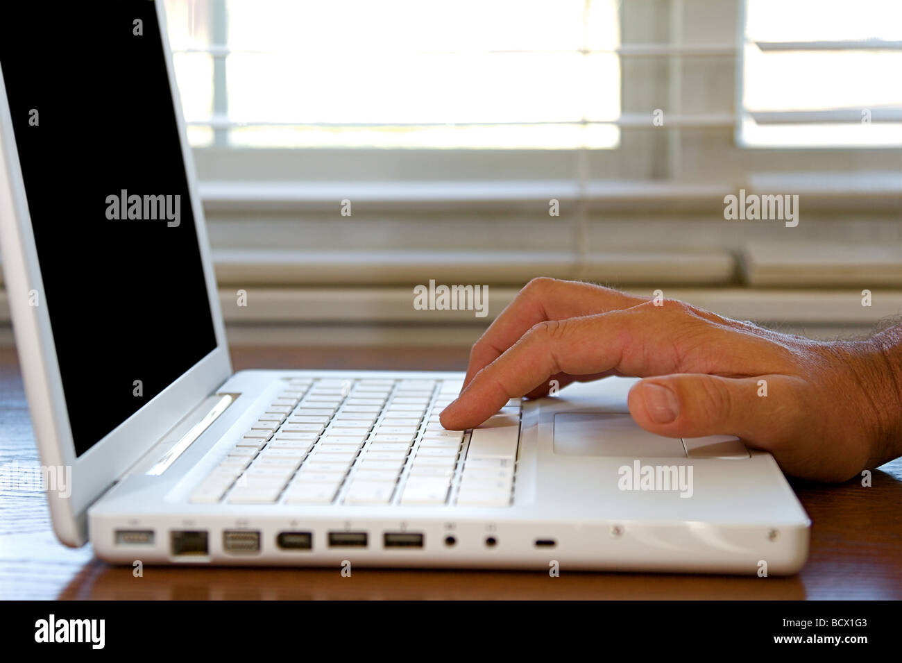 Blank Laptop Computer Stock Photo - Alamy