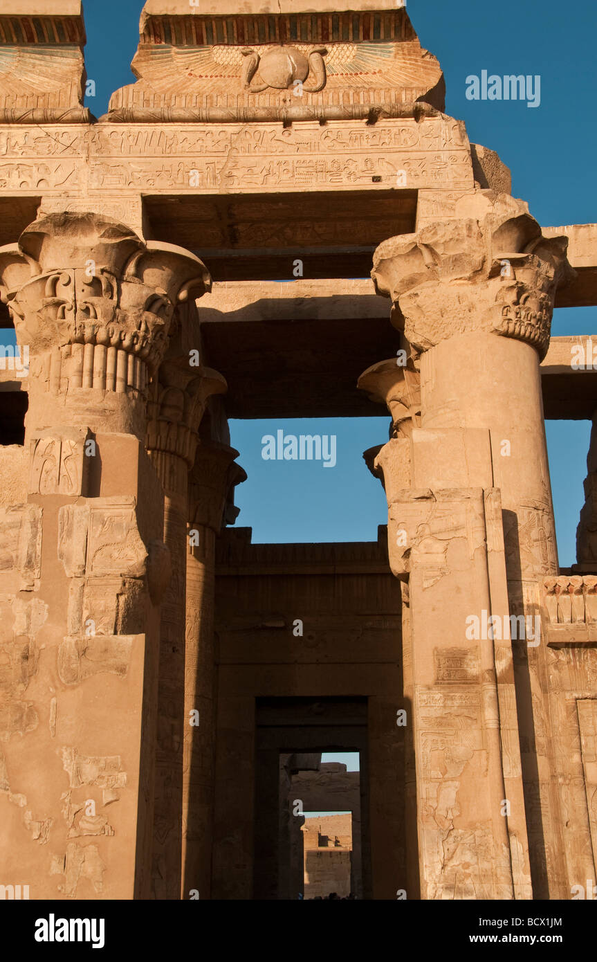 Egypt Kom Ombo temple Stock Photo