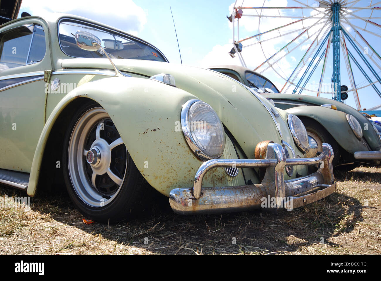 Classic VW beetle lowrider Stock Photo