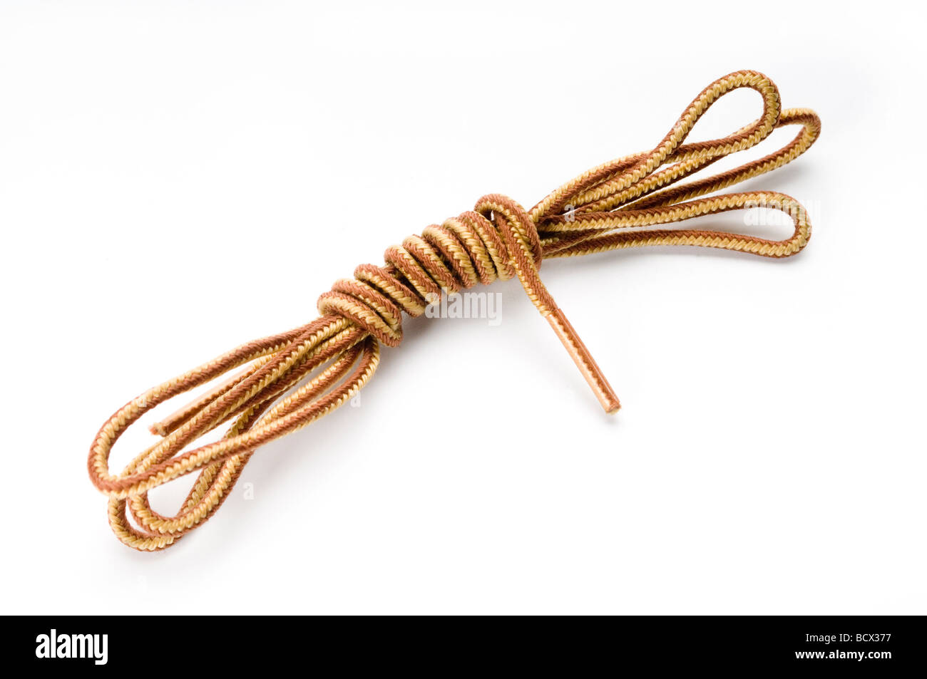 shoe string on white Stock Photo Alamy