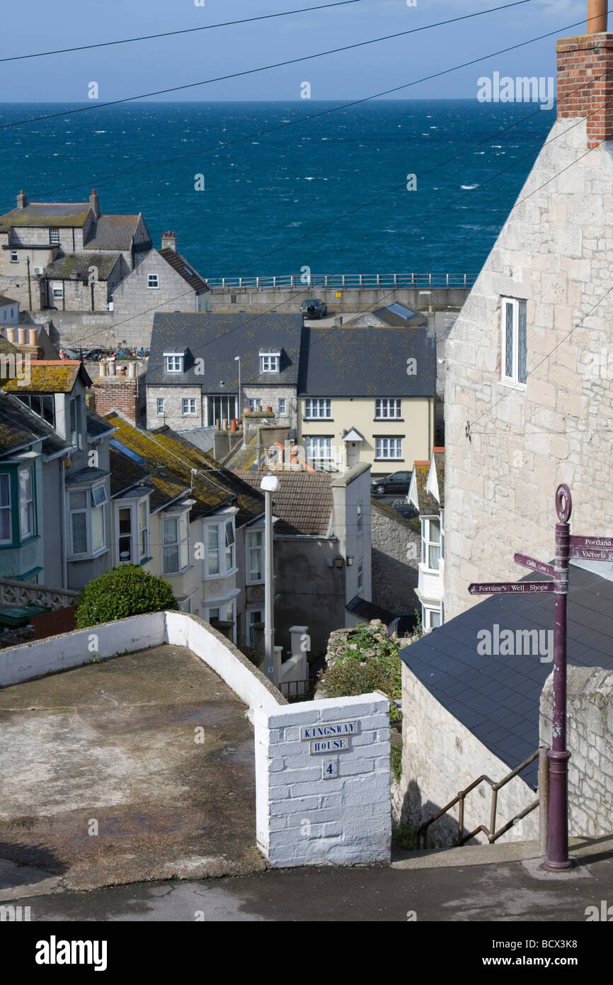 portland town dorset england Stock Photo