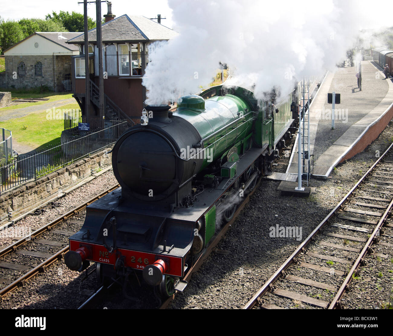 Steam at Bo'ness Station, on the Scottish Railway