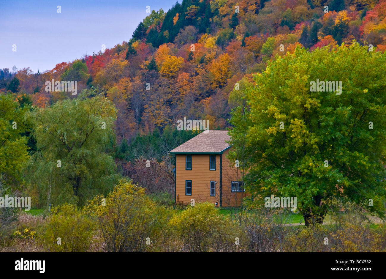 Autumn countryside Vermont Stock Photo