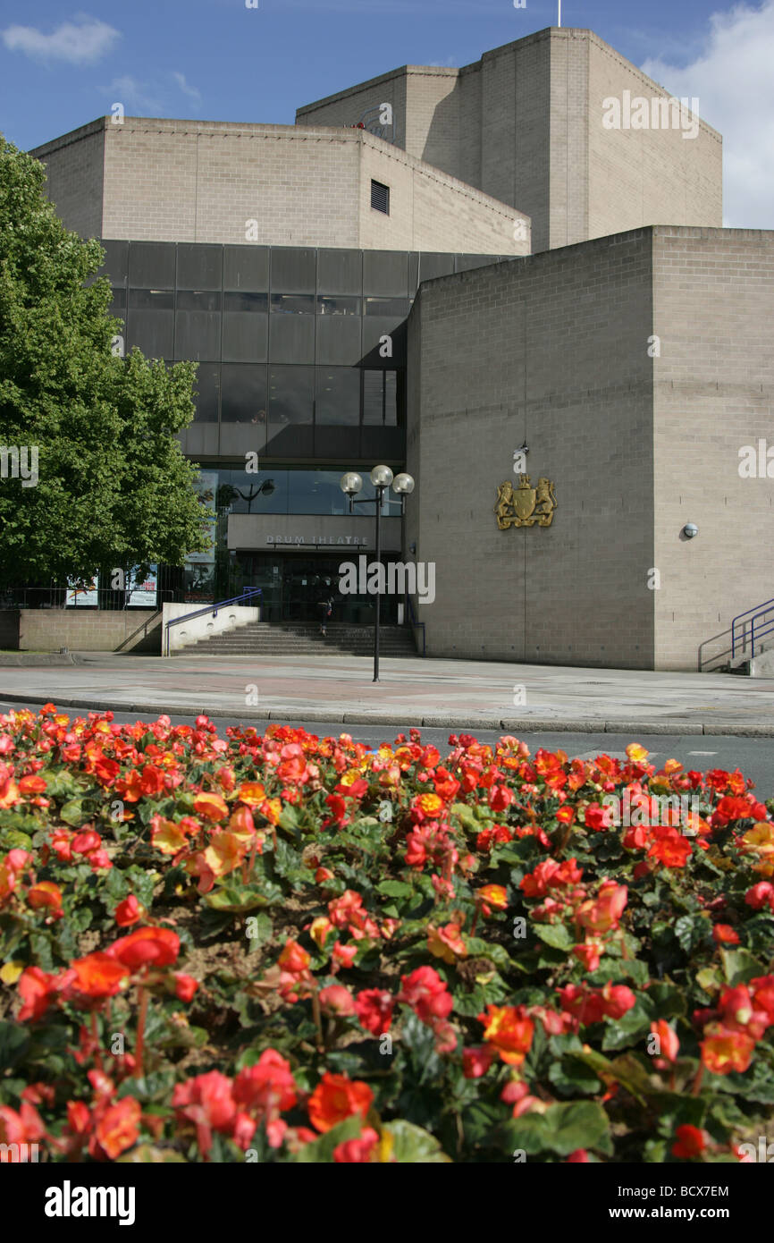 City of Plymouth, England. The Theatre Royal main entrance on Plymouth
