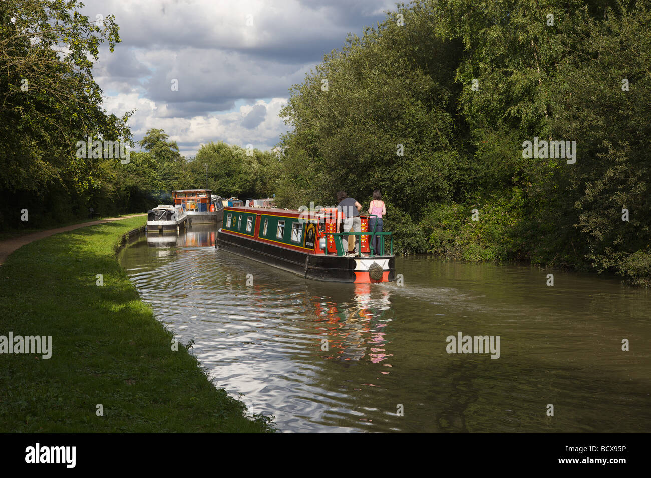 Pleasure craft on the Grand Union Canal between Cosgrove and Great