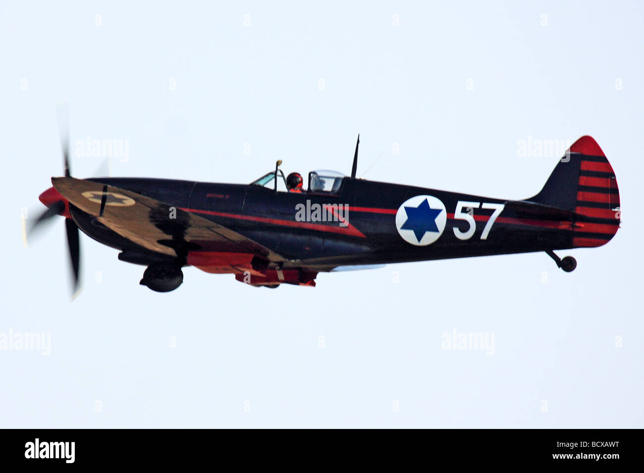 Israeli Air force Supermarine spitfire MK IX in flight Stock Photo - Alamy