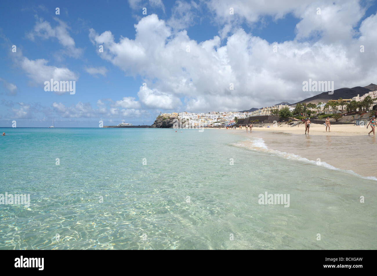 Beach in Morro Jable, Canary Island Fuerteventura, Spain Stock Photo