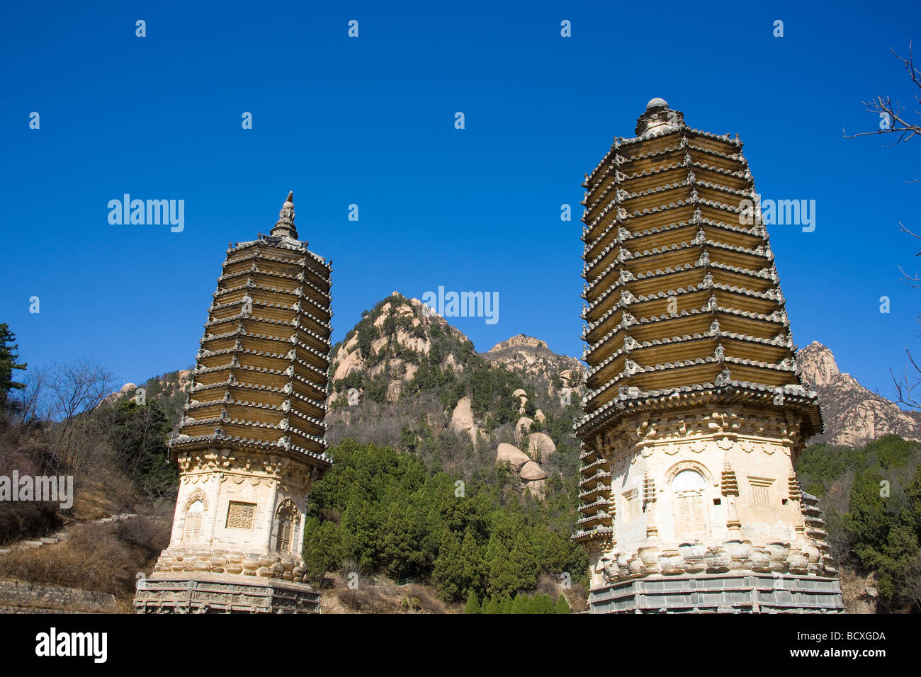 Pagoda Forest,Beijing,China Stock Photo