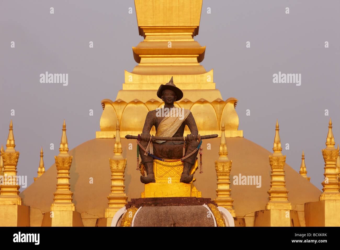 That Luang, Vientiane, Laos Stock Photo
