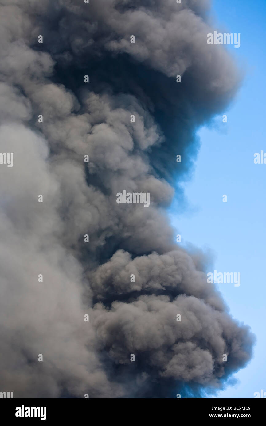Thick dangerous smoke from fire Stock Photo Alamy