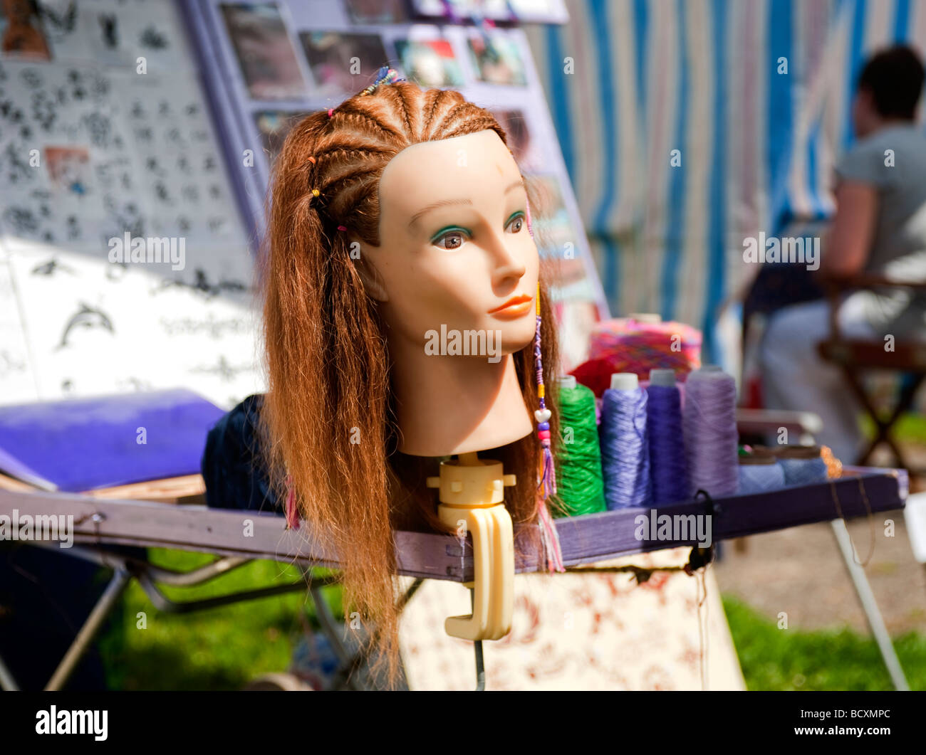 Mannequin with hair braiding hi-res stock photography and images