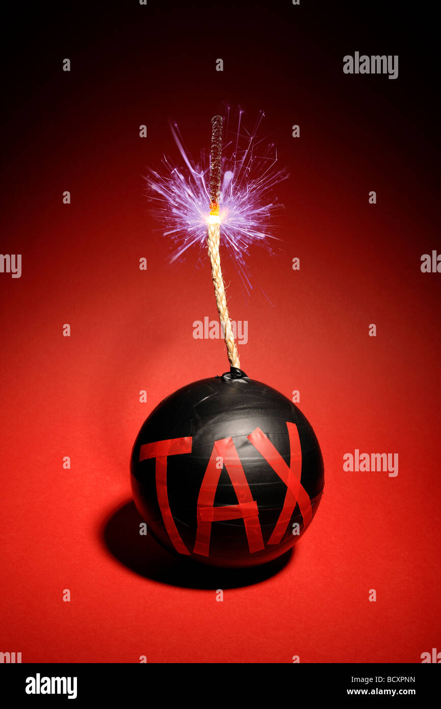 Tax bomb Stock Photo