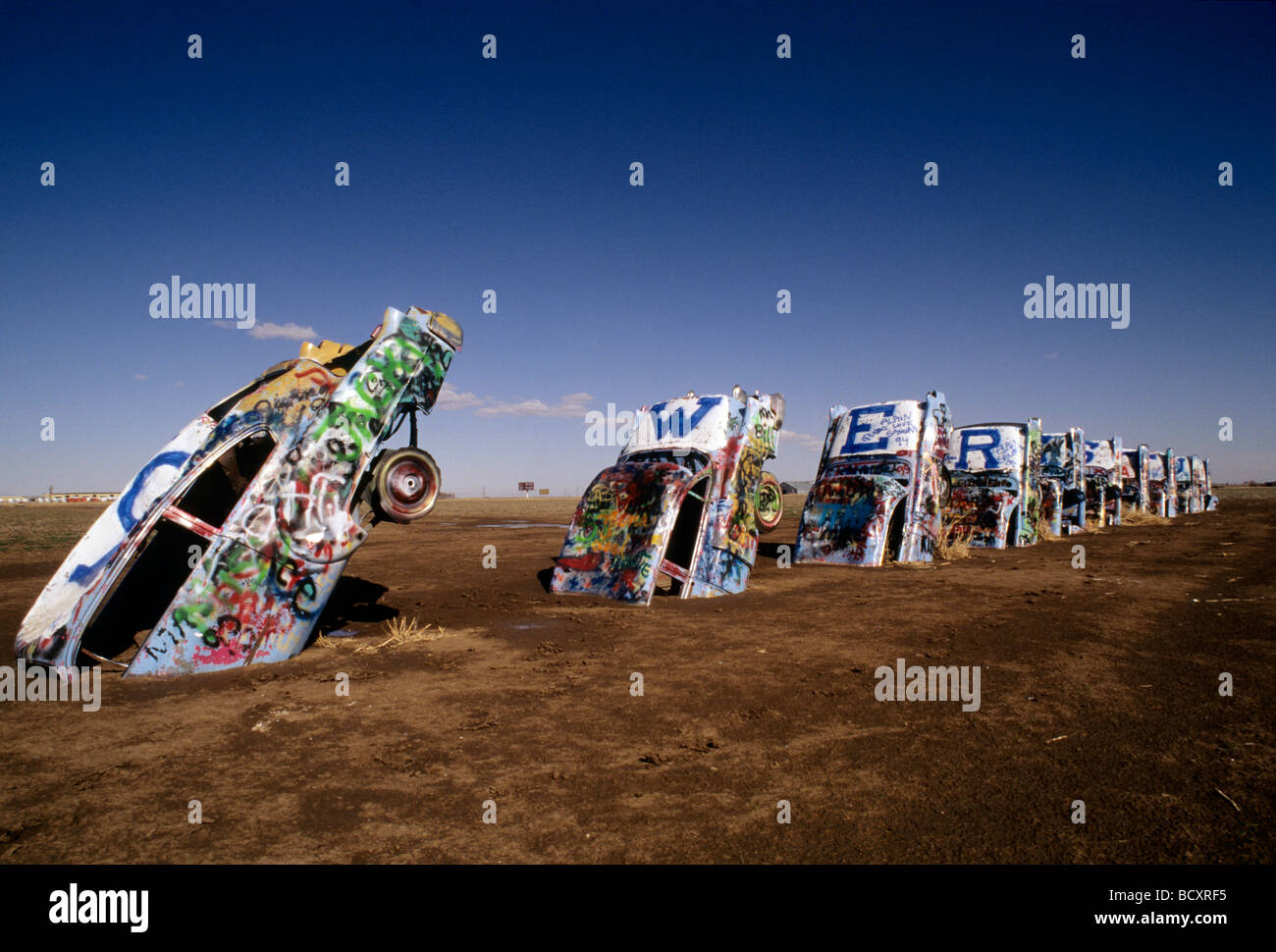 cadillac ranch, amarillo, texas, usa Stock Photo - Alamy