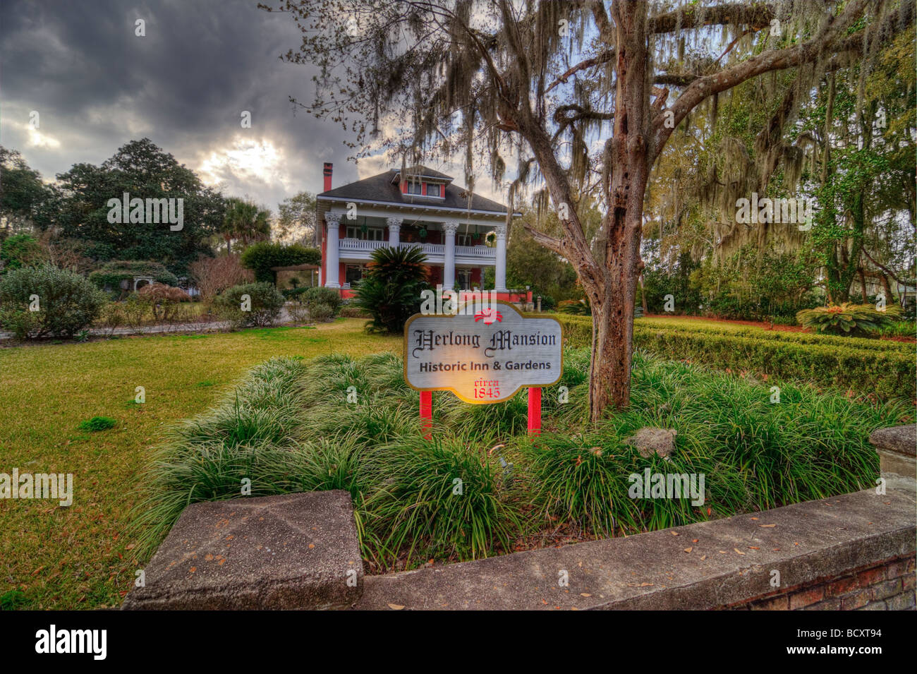 The Herlong Mansion B&B Micanopy Florida Stock Photo - Alamy