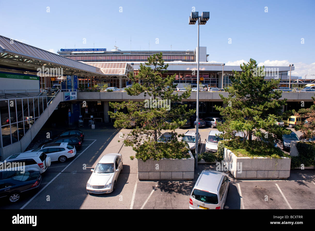 Car park of the Cointrin international airport at Geneva, Switzerland