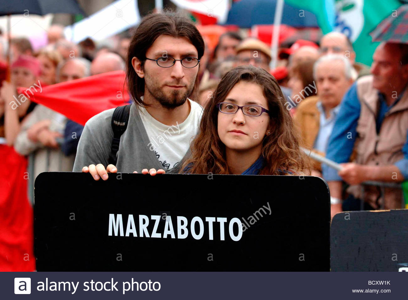 milan, 25 april demonstration Stock Photo