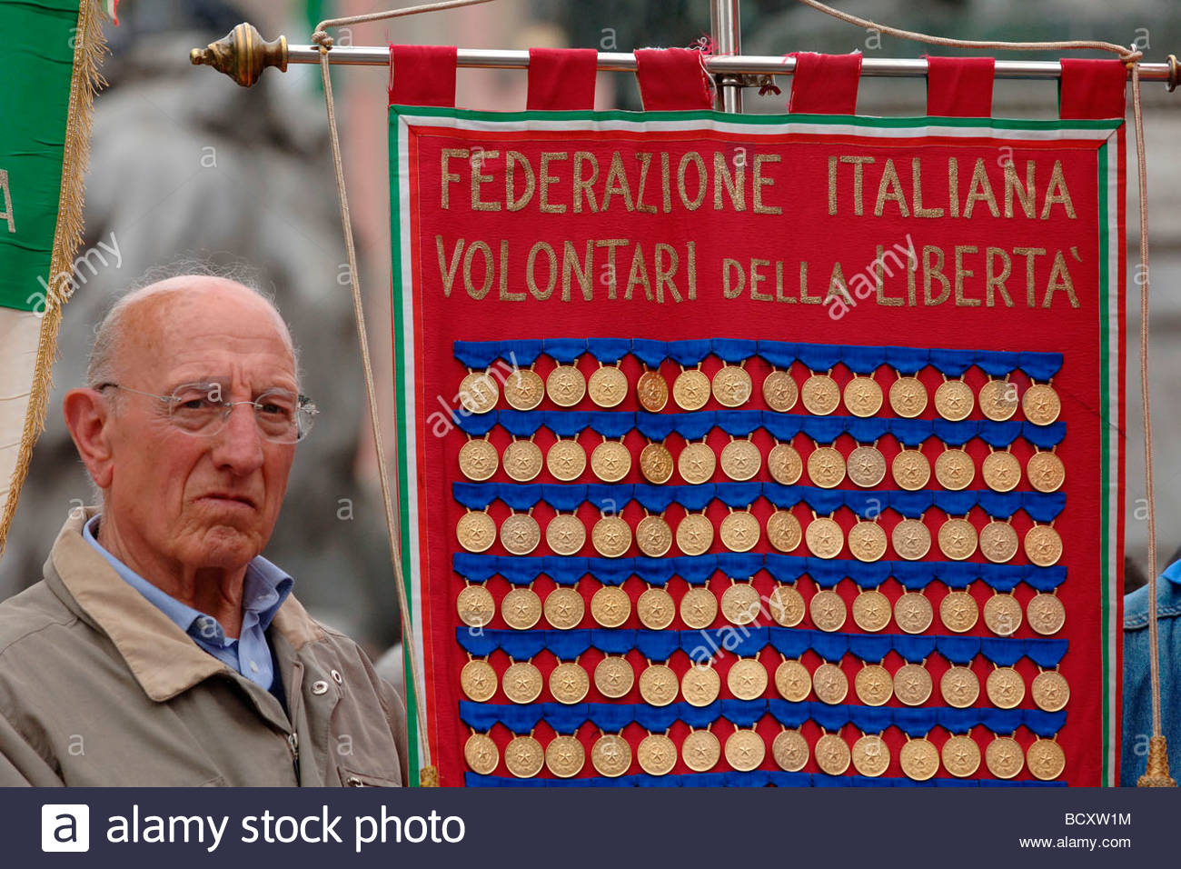 milan, 25 april demonstration Stock Photo