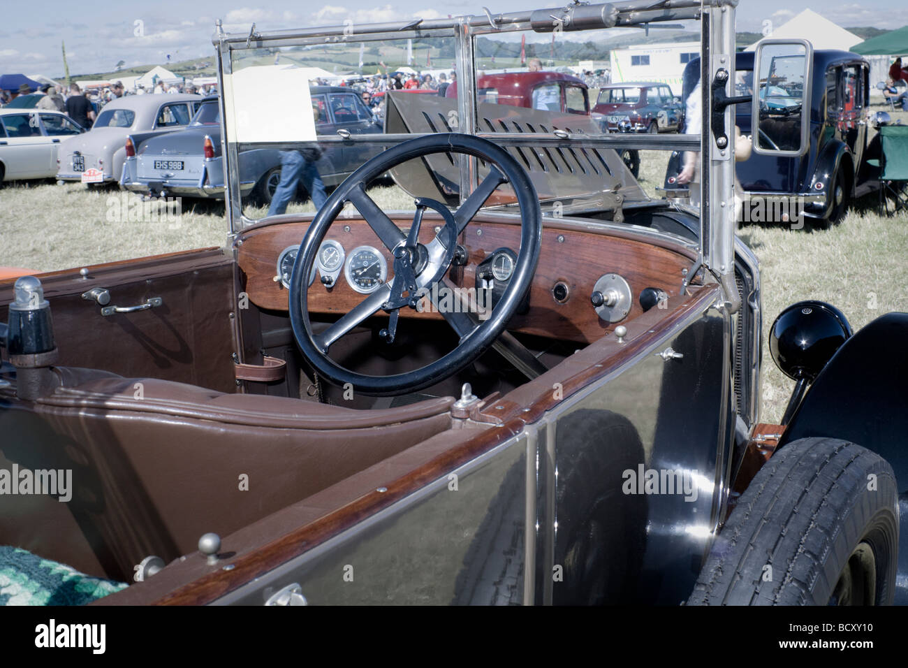 vintage car interior Stock Photo - Alamy