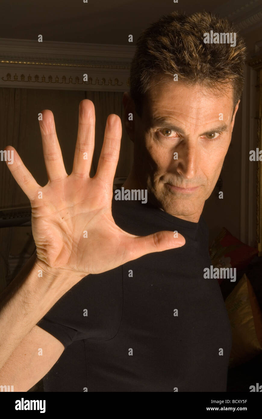 Uri Geller at home Berkshire England Stock Photo: 25178315 - Alamy