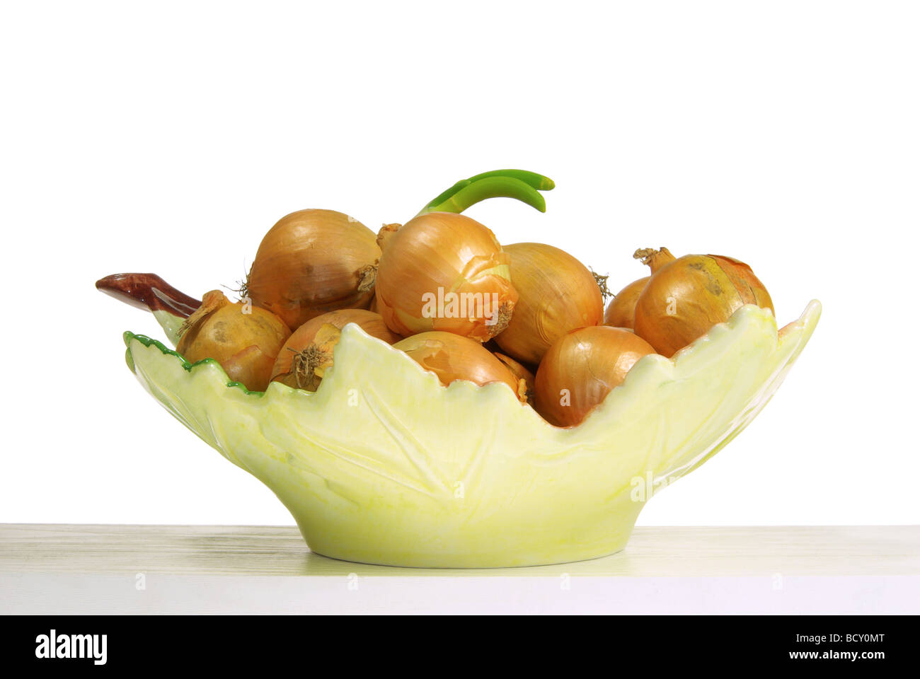 Zwiebel in Schale onion in bowl 04 Stock Photo