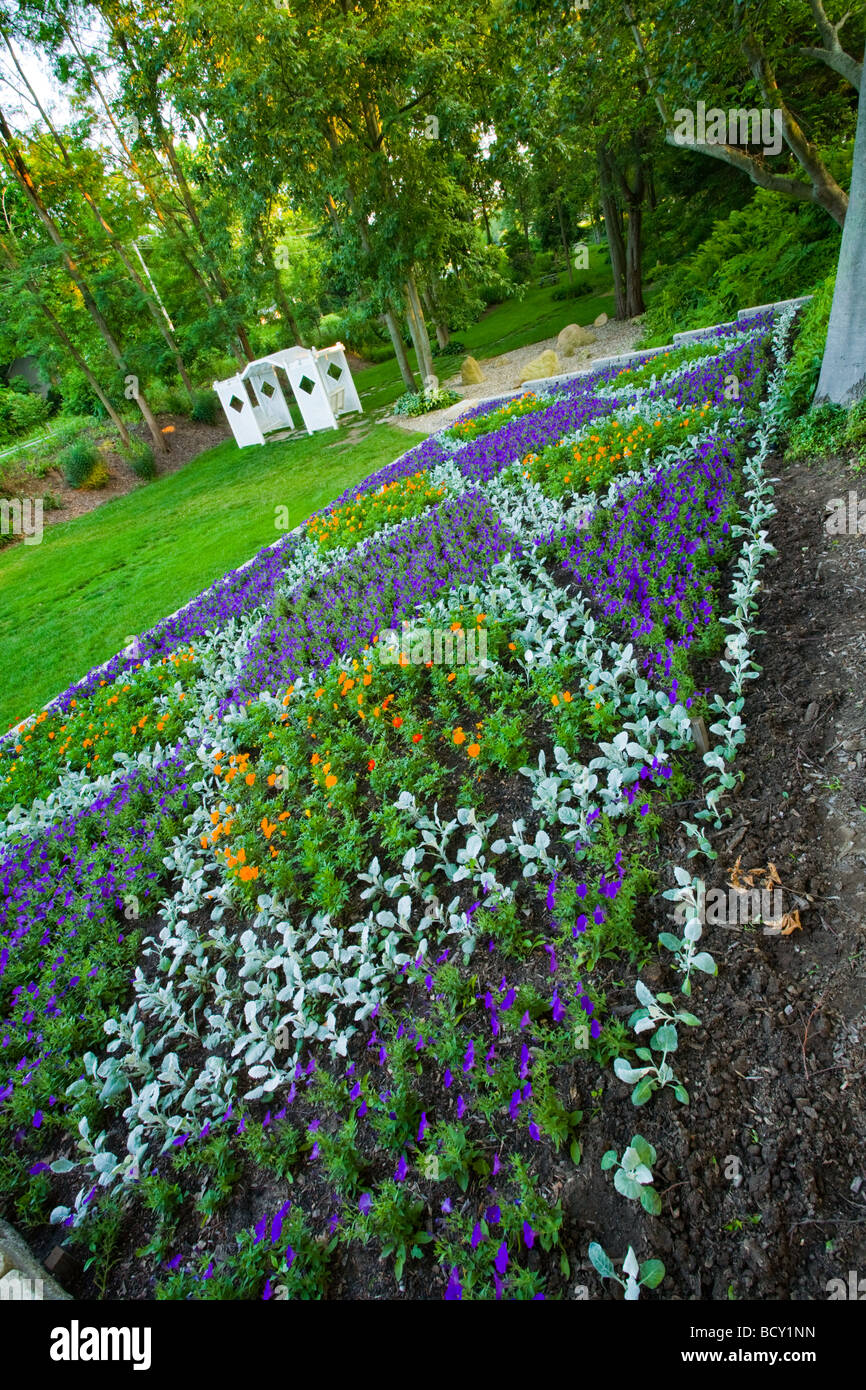 Amish quilt garden near Middlebury Indiana Stock Photo