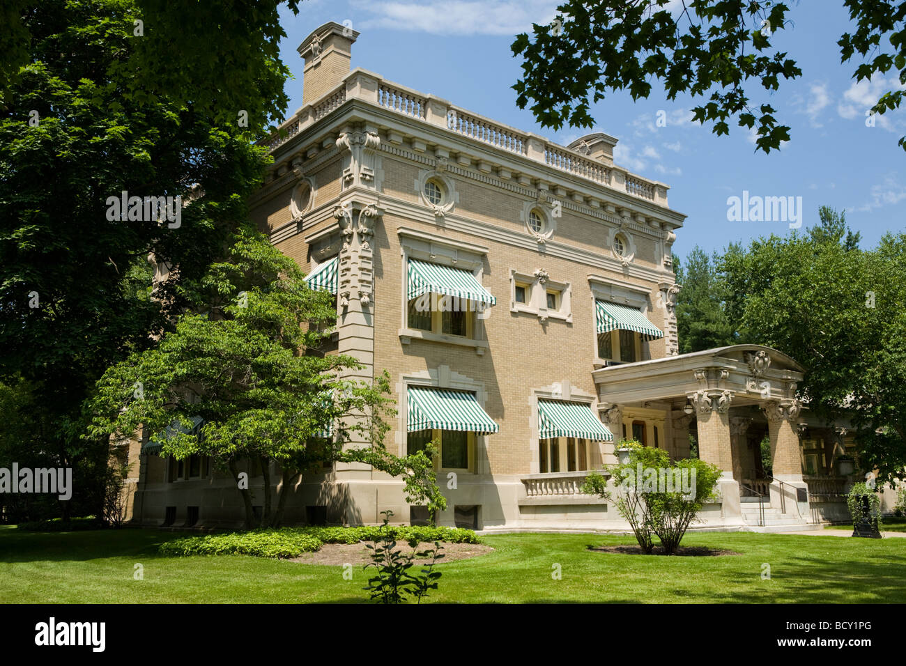 Ruthmere Museum a 1910 Beaux Arts mansion in Elkhart Indiana Stock