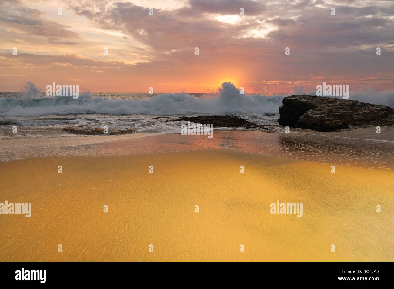 The Sun Sets Into The Arabian Sea In The Southern Indian State Of 