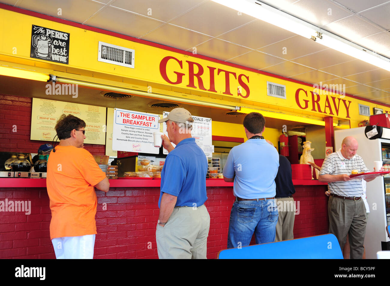 USA, Tennessee, MemphisBryant's restaurantbiscuits, country ham eggs
