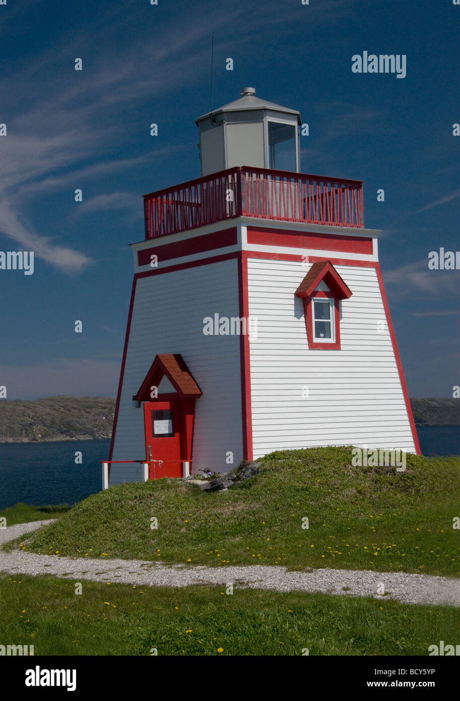 Lighthouse At St Anthony Harbour Stock Photo 25183642 Alamy