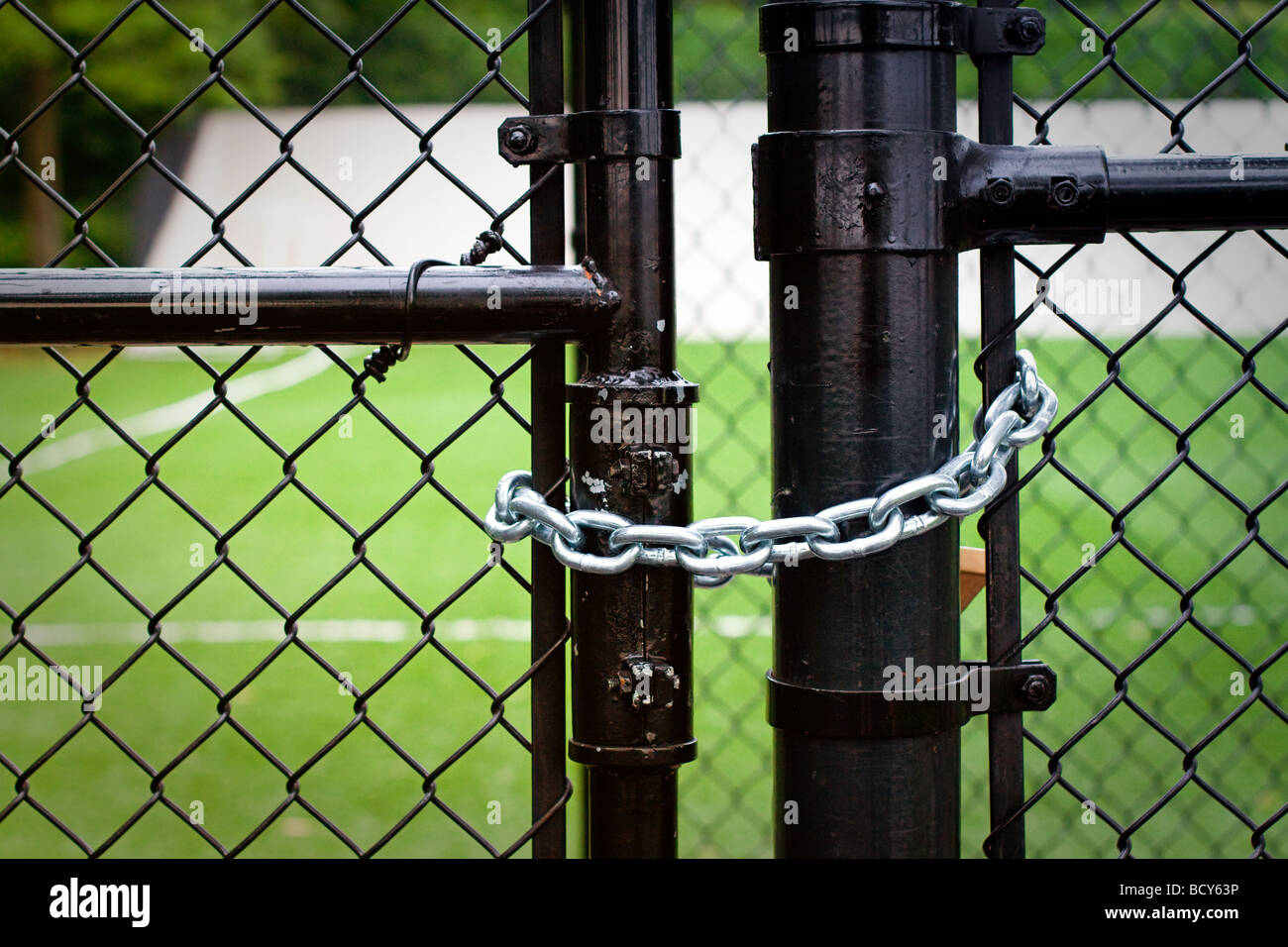 Metal fence. Stock Photo