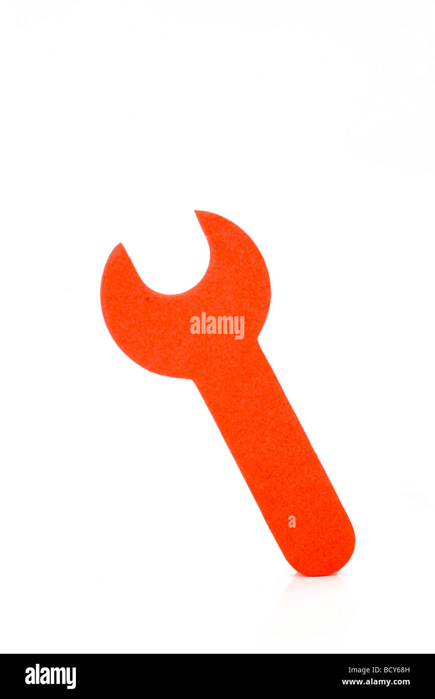 Construction spanner symbols isolated against a white background Stock